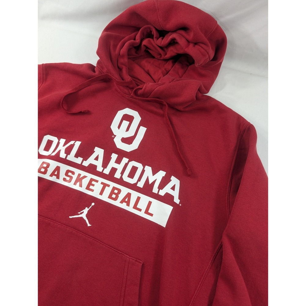 Nike Oklahoma Sooners Air Jordan Sweatshirt Men Medium Maroon Hoodie Basketball